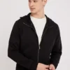 A24111873BEHBLA_BLACK.webp Solid Cotton Hooded Men's Sweatshirt